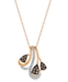 Le Vian Chocolatier&reg; Diamond Pendant Necklace (1/5 ct. t.w.) in 14k Rose Gold